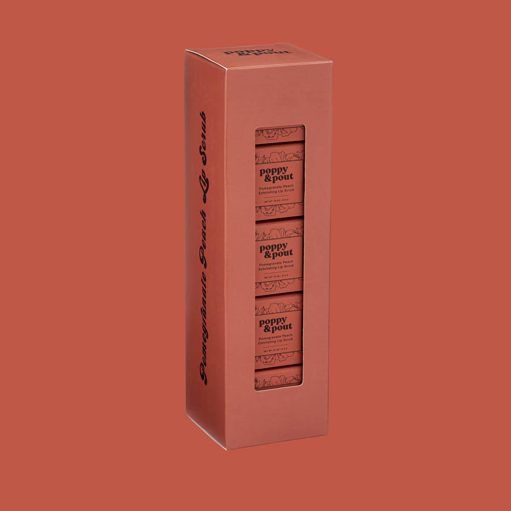 Poppy & Pout Lip Scrub - Pomegranate Peach