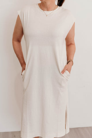 On The Run Midi Dress | Cream