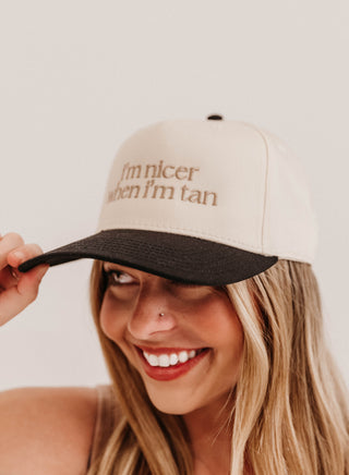 I'm Nicer When I'm Tan Hat | Black + Tan