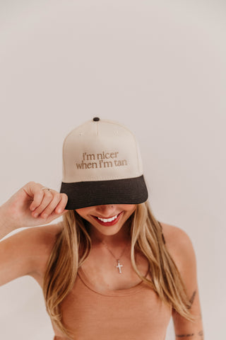 I'm Nicer When I'm Tan Hat | Black + Tan