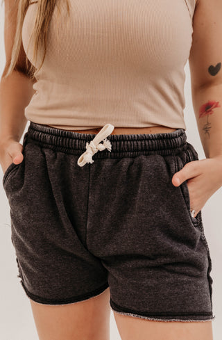 On The Run Drawstring Shorts | Black