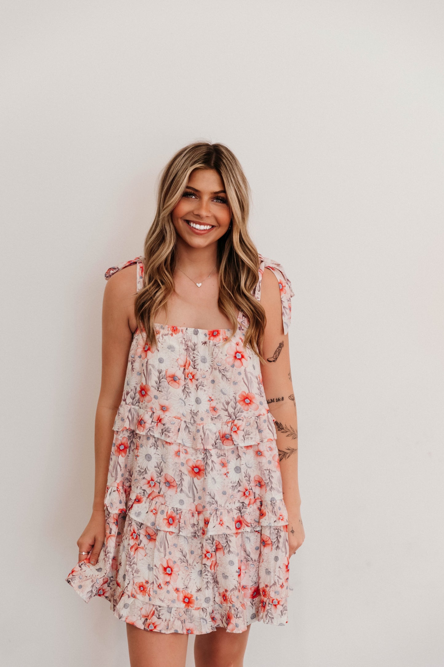 Floral Ruffle Mini Dress