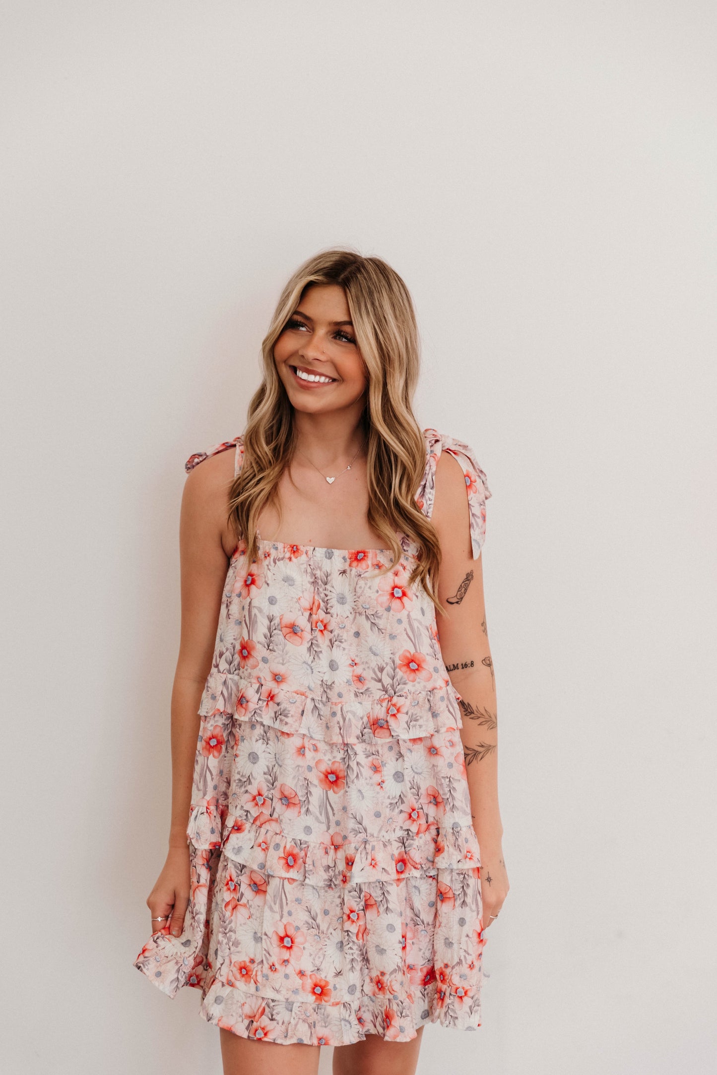 Floral Ruffle Mini Dress