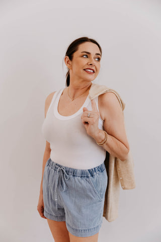 On The Run Tank | White