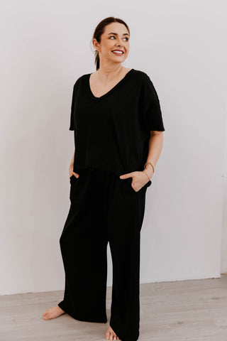 On The Run V Neck Tee