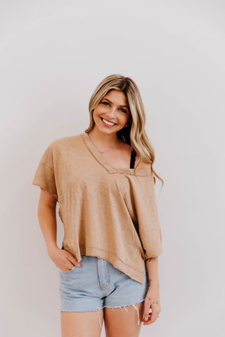 On The Run V Neck Tee