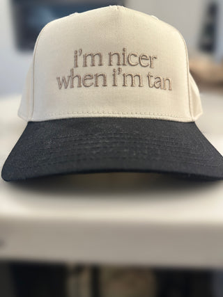 I'm Nicer When I'm Tan Hat | Black + Tan