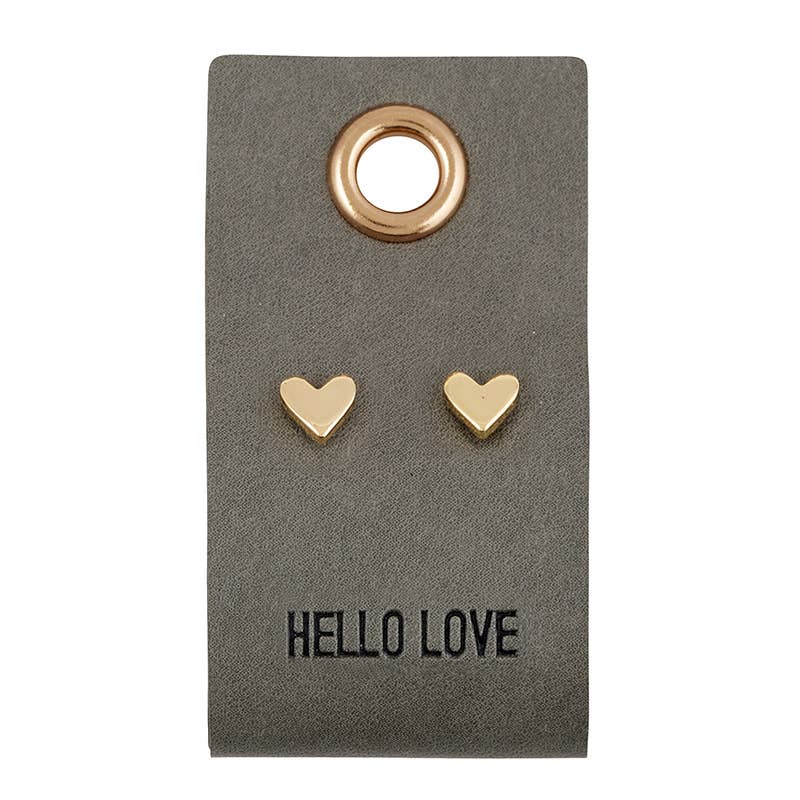 Heart Gold Stud Earrings