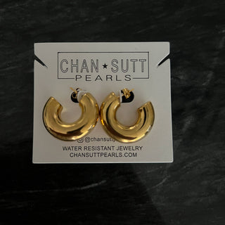 Gold Smooth Hoops