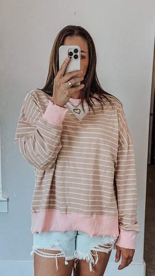Cinnamon Sugar Stripe Top