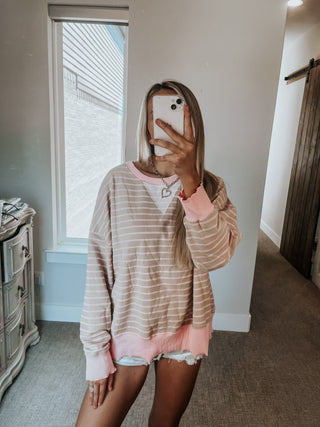 Cinnamon Sugar Stripe Top