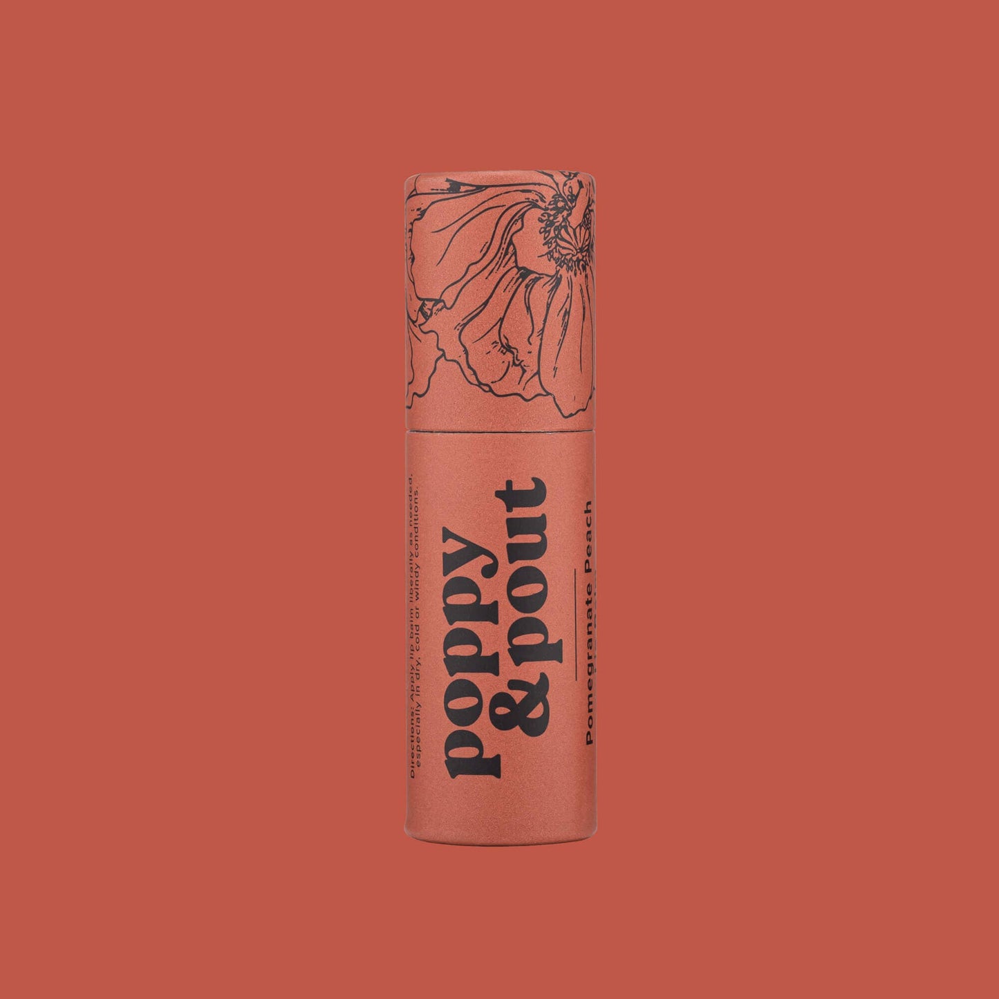 Poppy & Pout Lip Balm - Pomegranate Peach