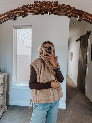 Everyday Cozy Sherpa Vest | Beige