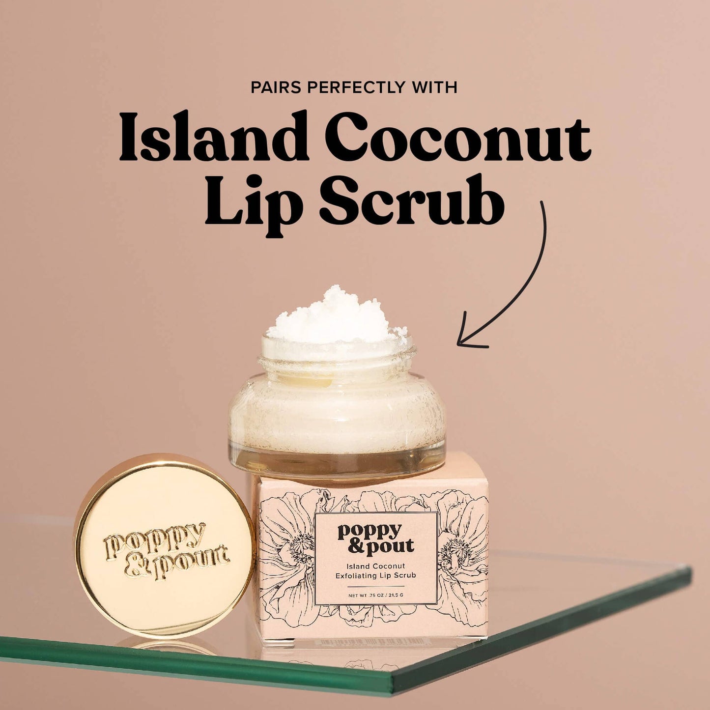 Poppy & Pout Lip Balm - Island Coconut