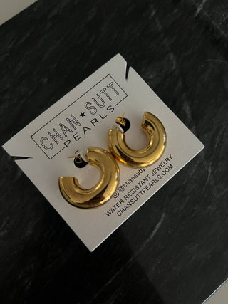 Gold Smooth Hoops