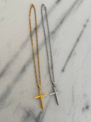 Sienna Cross Necklace | Silver