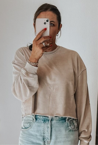 The Basics Gracie Cropped Sweatshirt