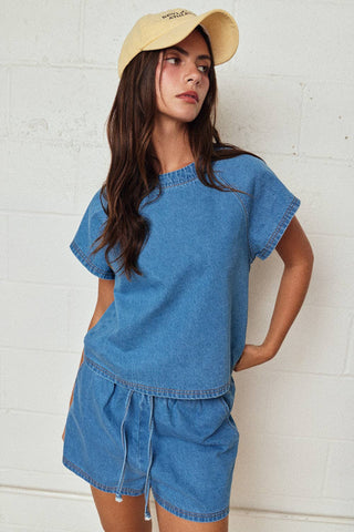 Easy Street Denim Short Set