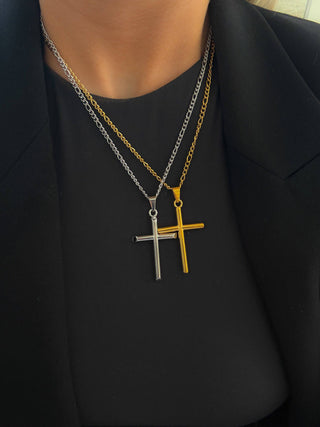 Sienna Cross Necklace | Gold