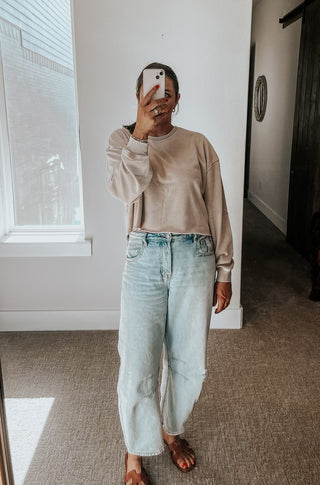 The Basics Gracie Cropped Sweatshirt
