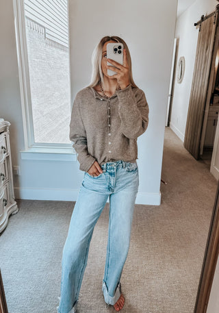 Falling For You Cardi | Mocha