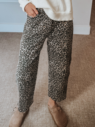 Savannah Leopard Barrel Jeans