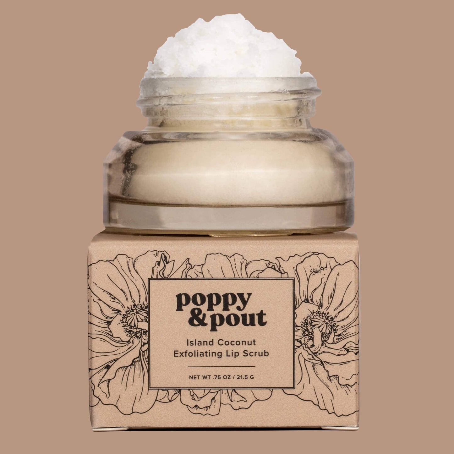 Poppy & Pout Lip Scrub -  Island Coconut