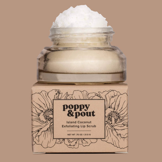 Poppy & Pout Lip Scrub -  Island Coconut