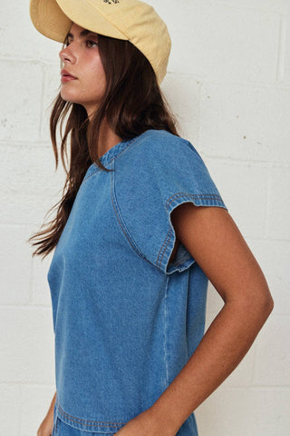 Easy Street Denim Short Set