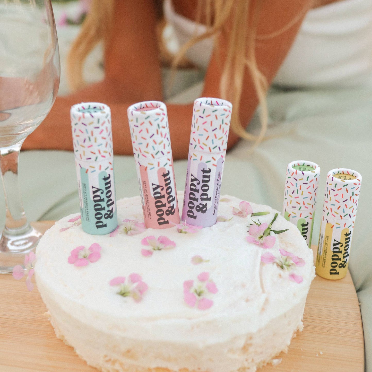 Poppy & Pout Lip Balm - Birthday Confetti Cake