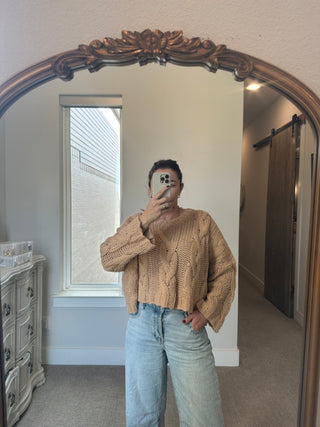 Willow Cable Knit Sweater | Taupe