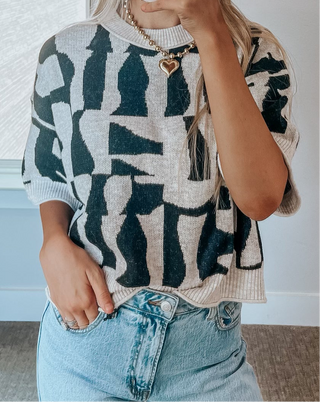 Geo Print Sweater