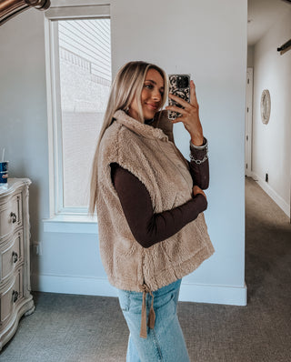 Everyday Cozy Sherpa Vest | Beige