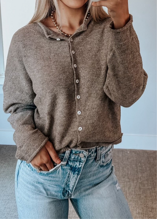 Falling For You Cardi | Mocha