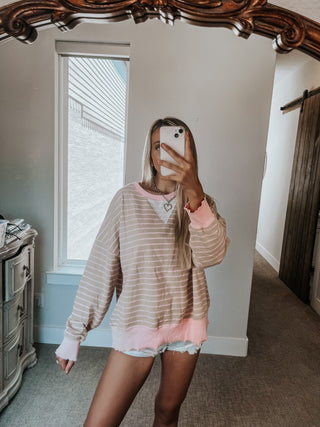 Cinnamon Sugar Stripe Top