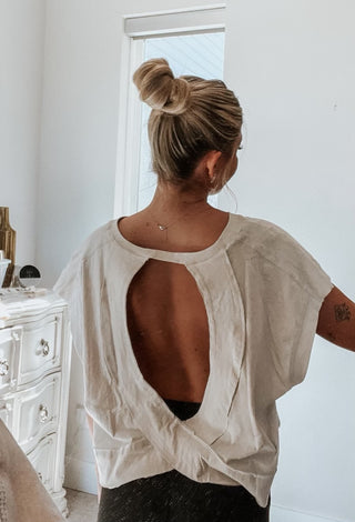 Slub Open Back Tee