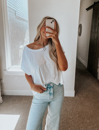 Slub Open Back Tee