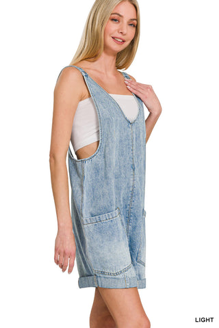 Emmy Denim Overall Shorts
