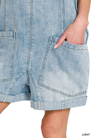 Emmy Denim Overall Shorts