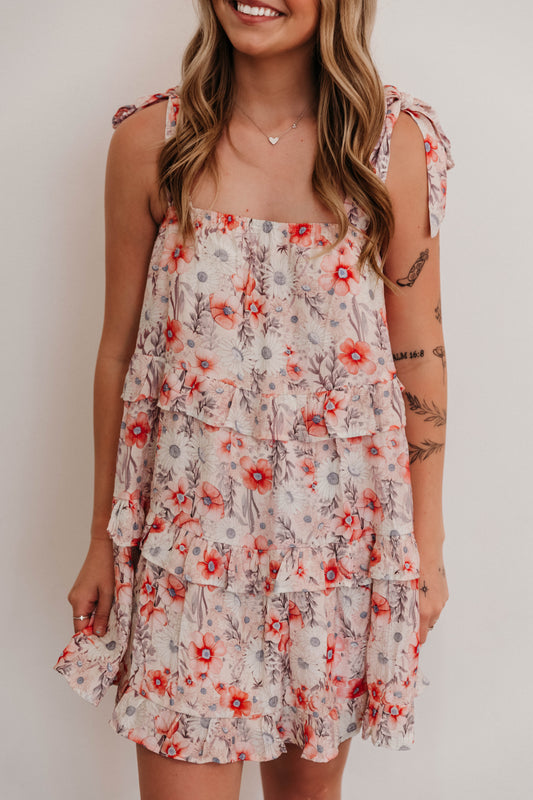 Floral Ruffle Mini Dress