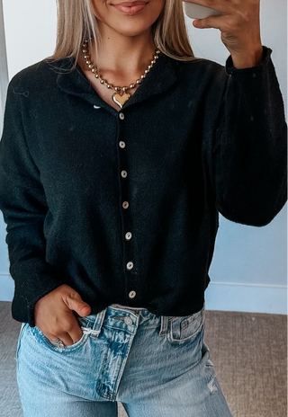 Falling For You Cardi | Black