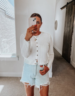 Buttercream Cable Cardigan