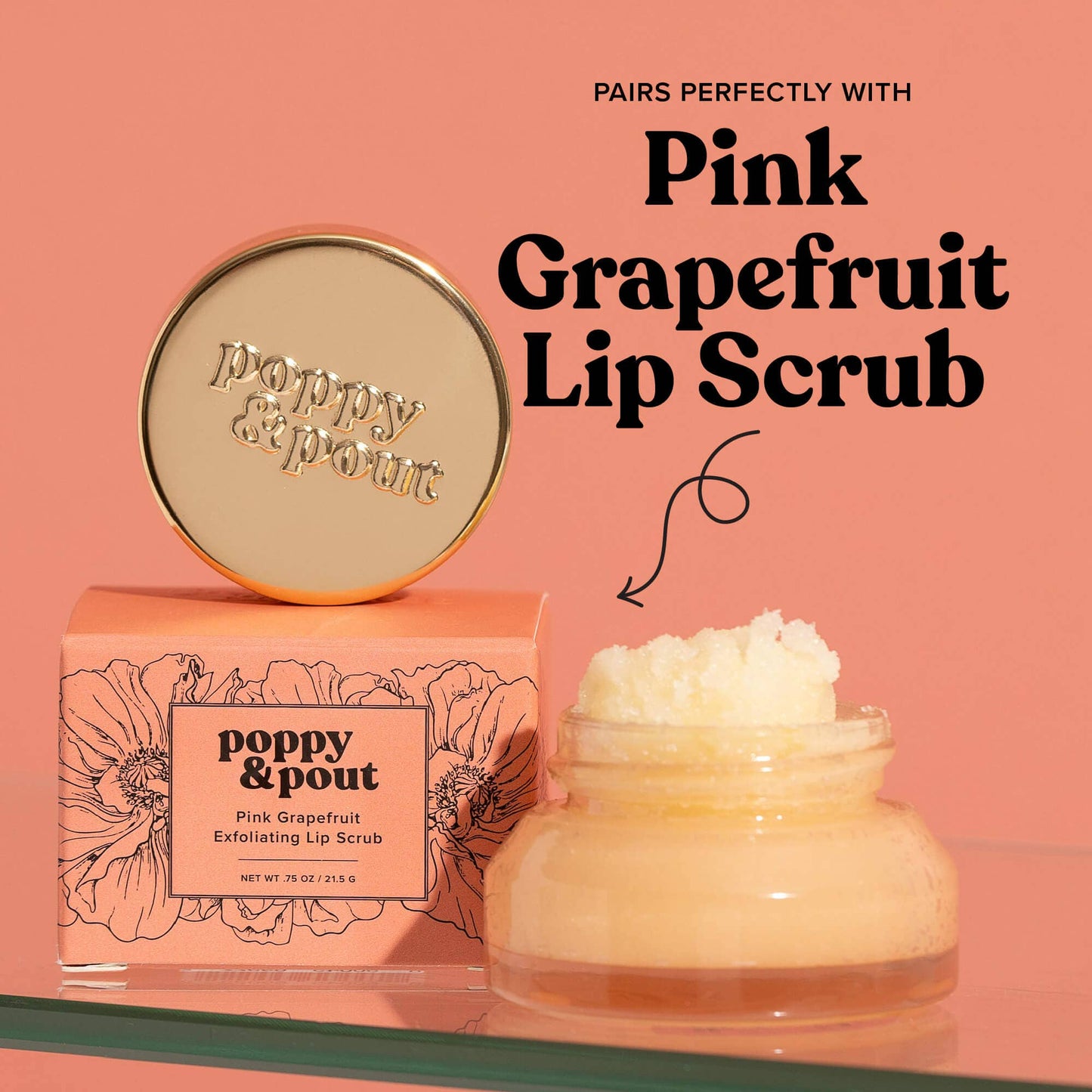 Poppy & Pout Lip Balm - Pink Grapefruit