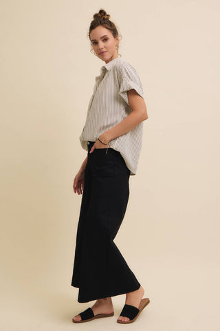 Lindy Stripe Button Down Top