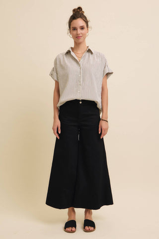 Lindy Stripe Button Down Top