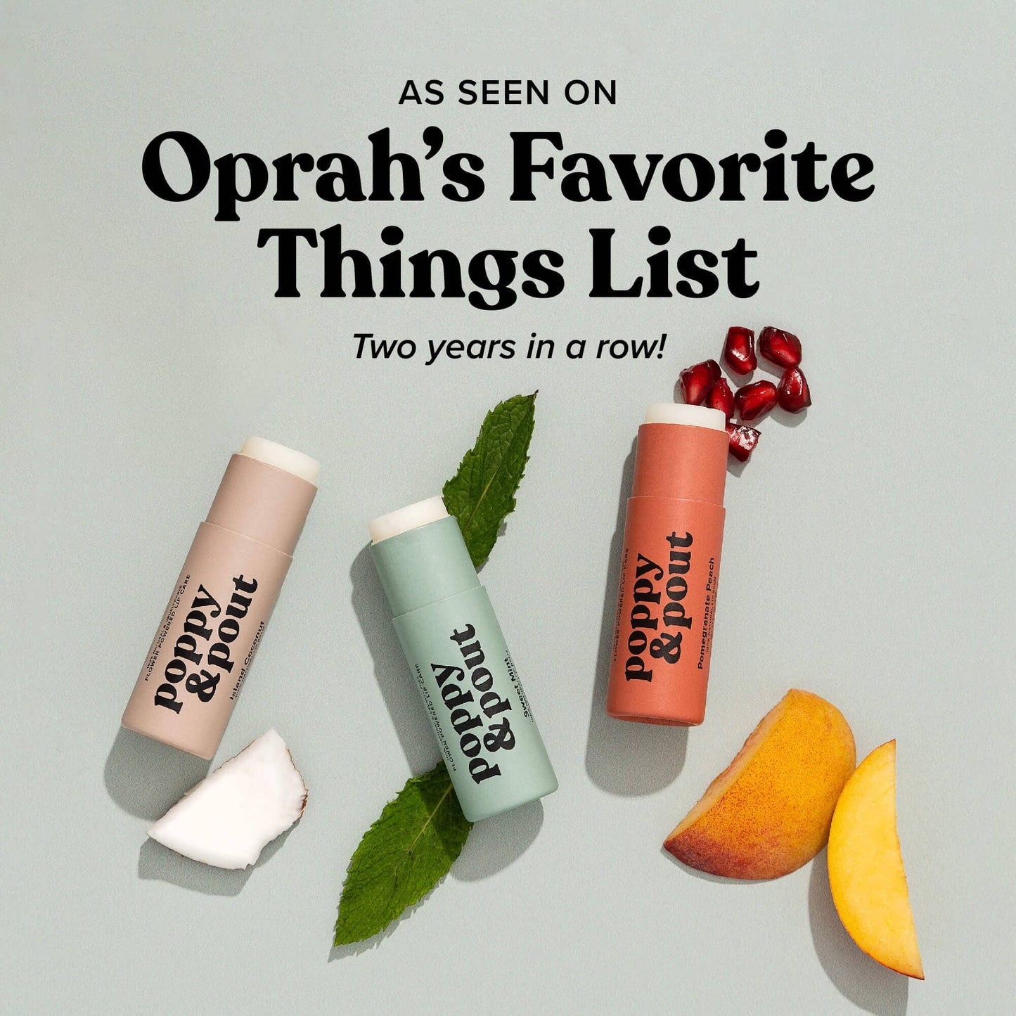 Poppy & Pout Lip Balm - Pomegranate Peach